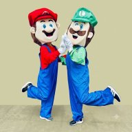 disfraz mario bros y luigi- botarga